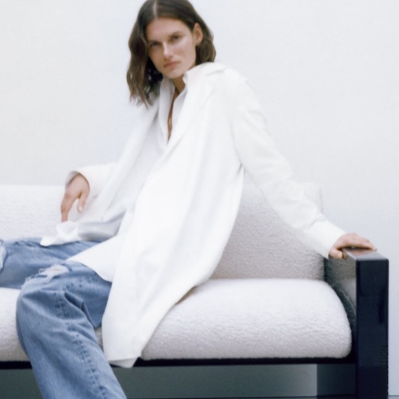 ZARA BNWT Faux Suede Twill Coat - Picture 2 of 5